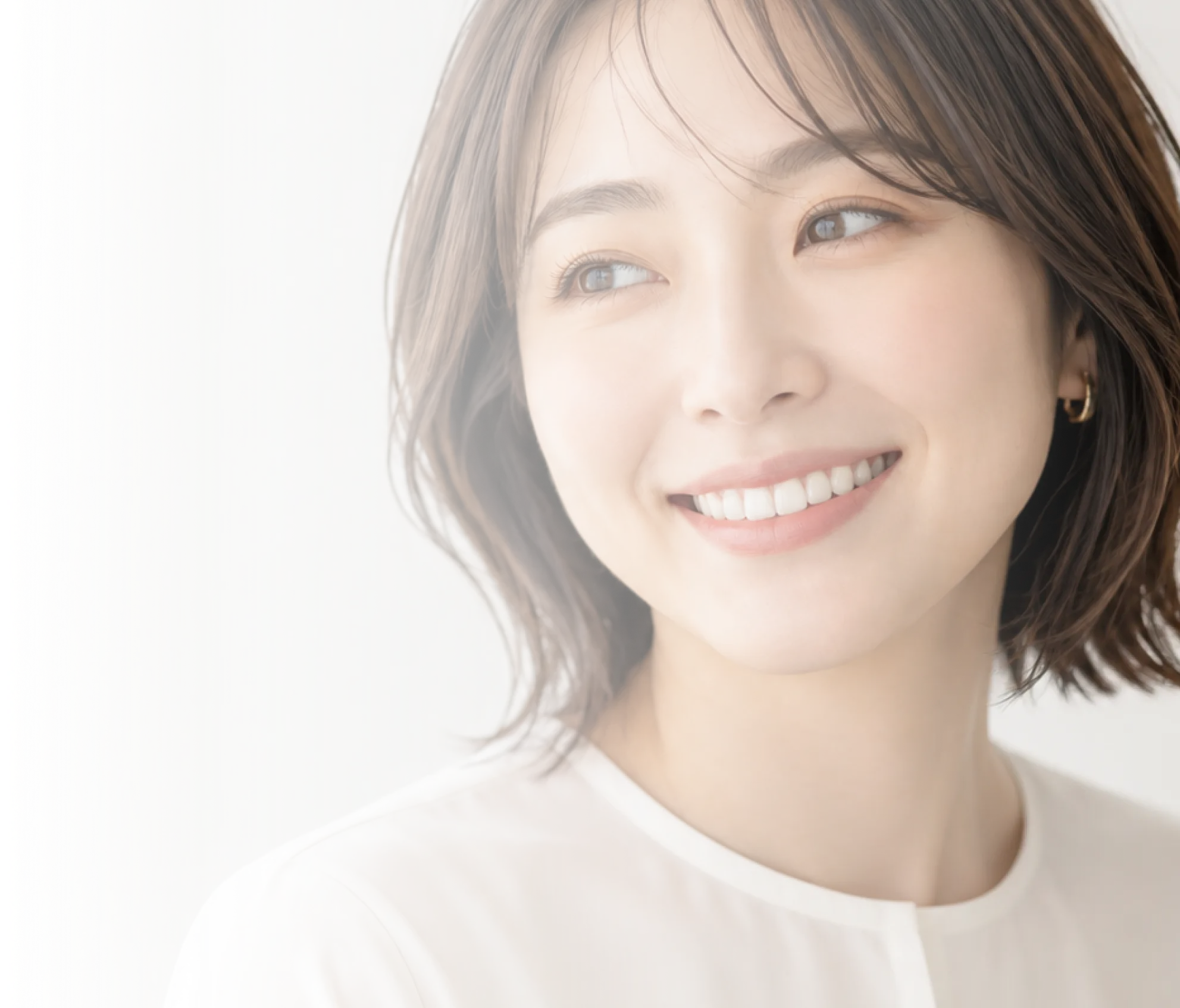 自然な口元の女性