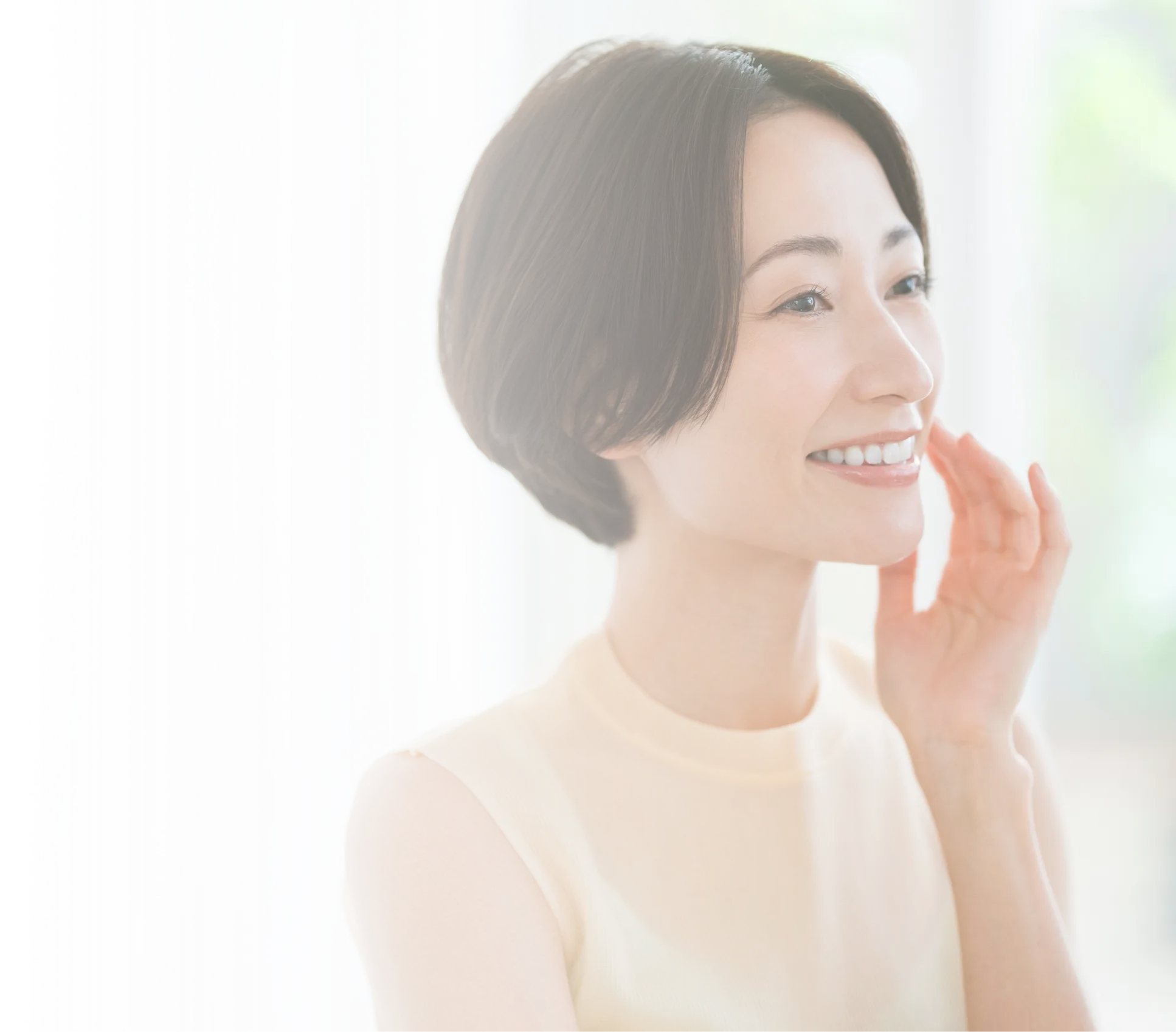 笑顔の女性